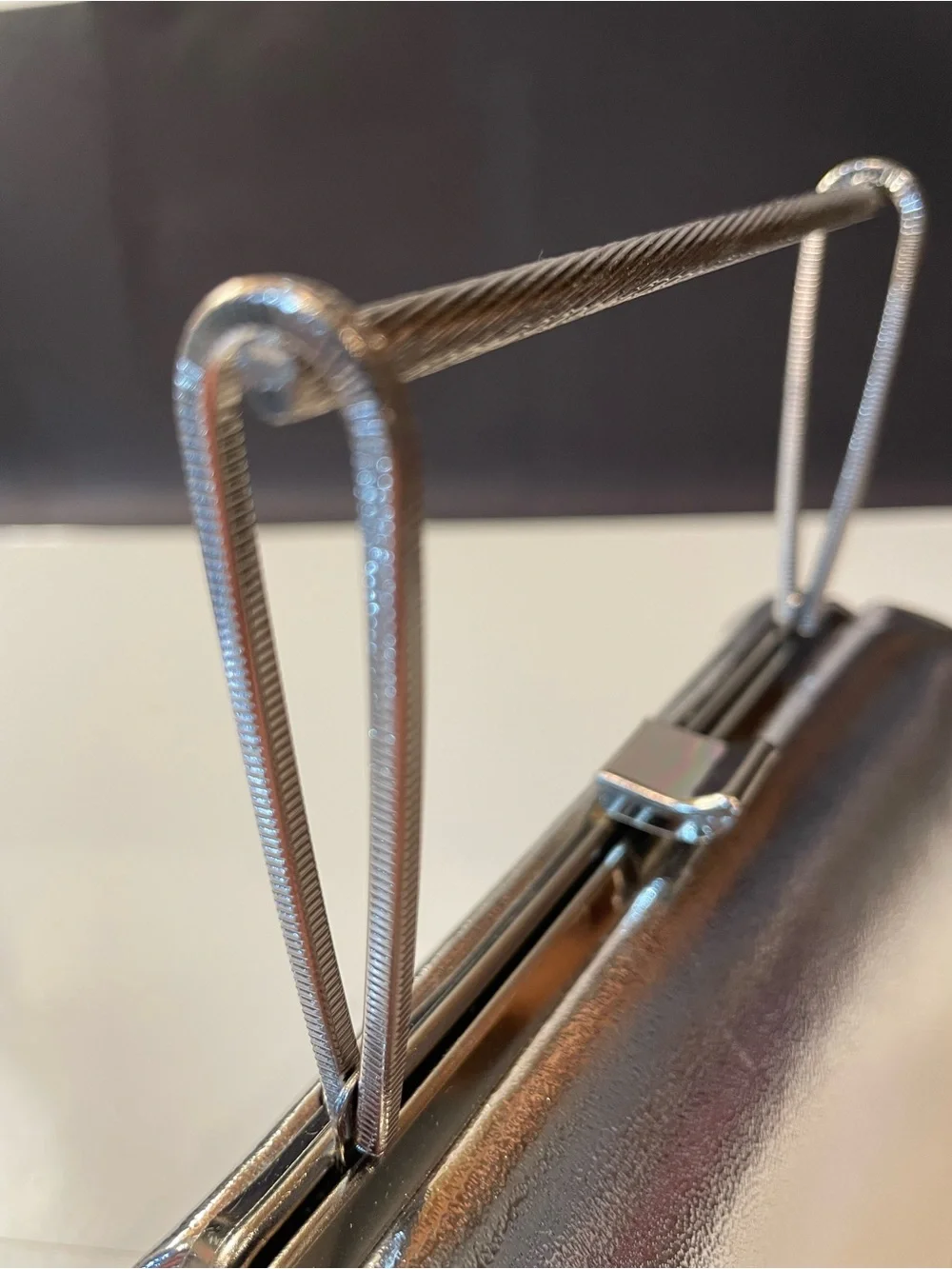 Vintage 1960’s Silver Metallic Structured Top-Handle Clutch